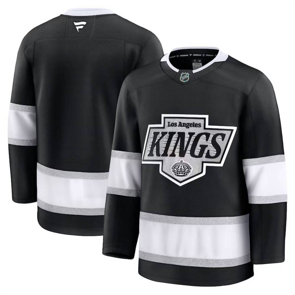 NEW LA KINGS men's premium blank home jersey in black